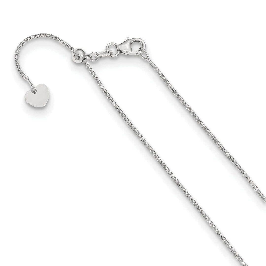 Lovely Rita's Chains 14K White Gold 1 mm Franco Adjustable Chain