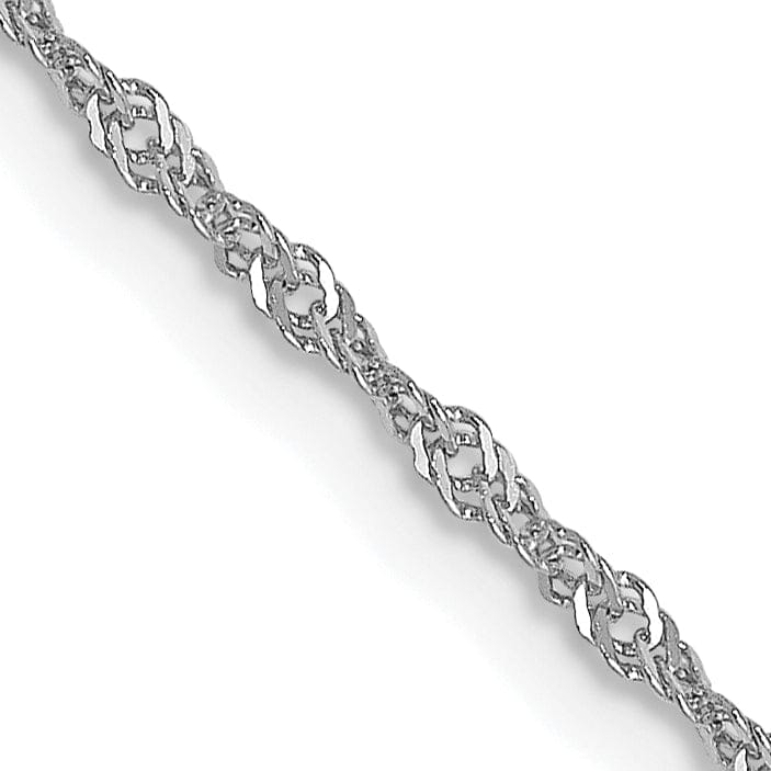 Lovely Rita's Chains 14K White Gold 1 mm Singapore Chain