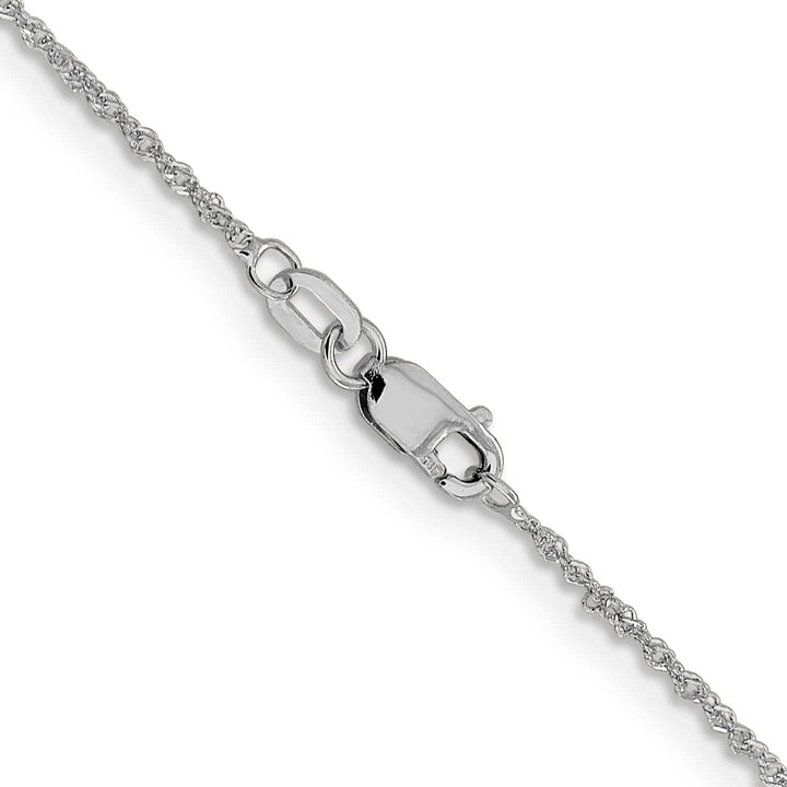Lovely Rita's Chains 14K White Gold 1 mm Sparkle Singapore Chain
