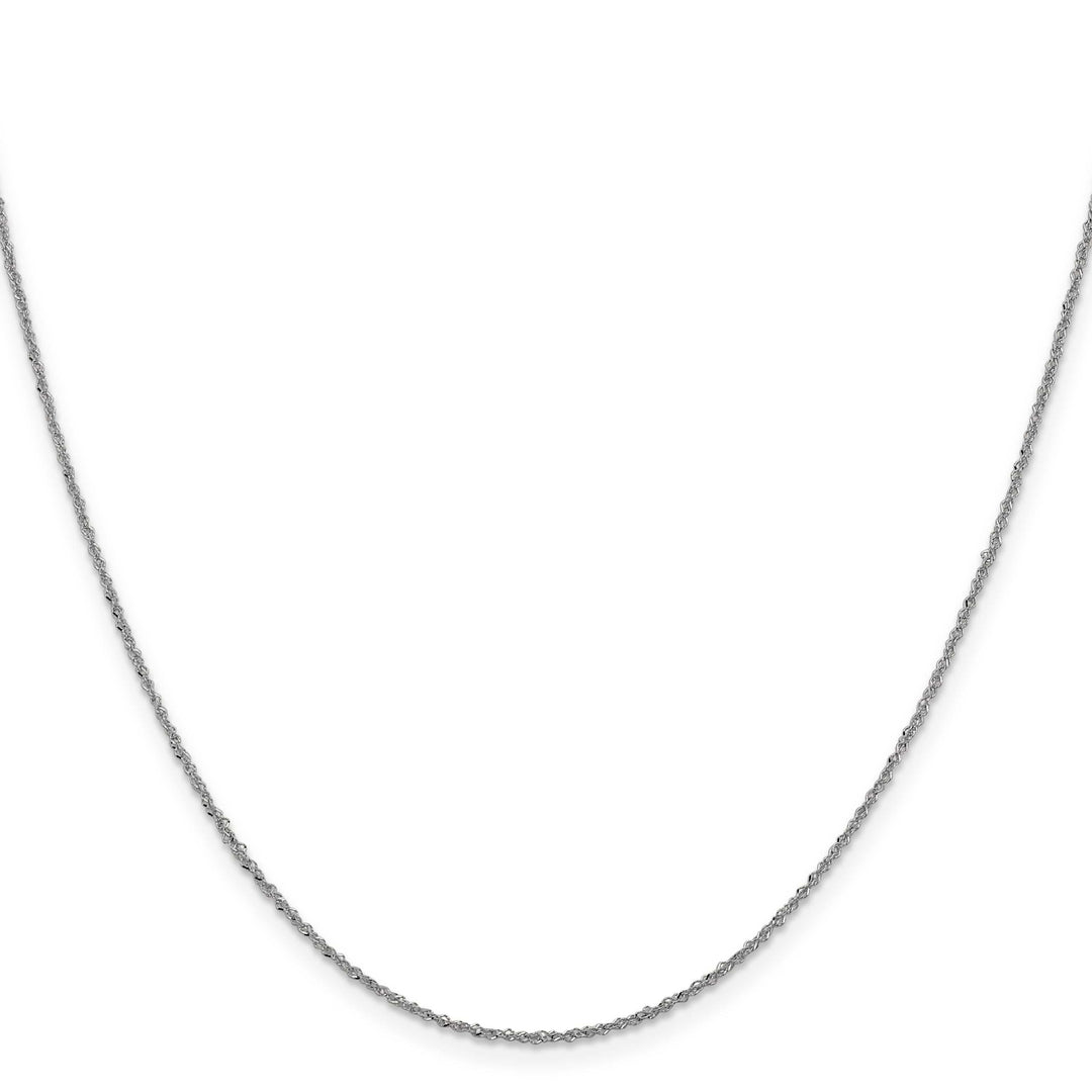 Lovely Rita's Chains 14K White Gold 1 mm Sparkle Singapore Chain