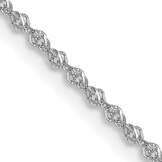 Lovely Rita's Chains 14K White Gold 1 mm Sparkle Singapore Chain