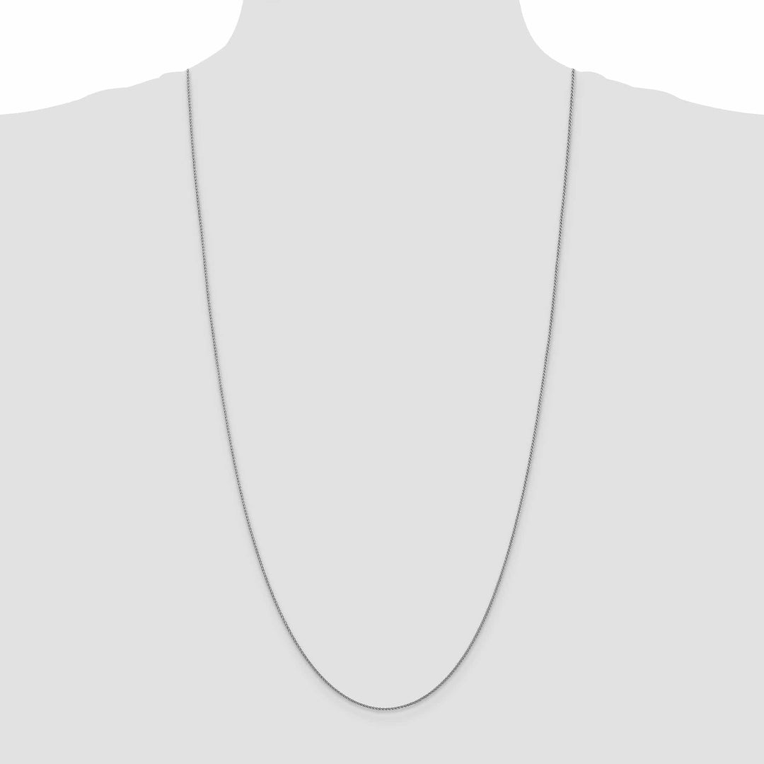 Lovely Rita's Chains 14k White Gold 1mm Sigia Pendant Wheat Chain