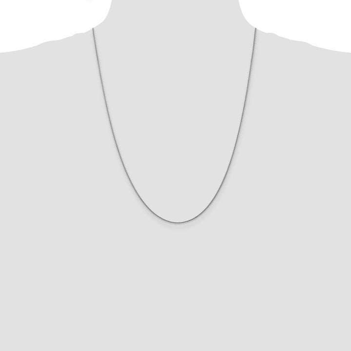 Lovely Rita's Chains 14k White Gold 1mm Sigia Pendant Wheat Chain