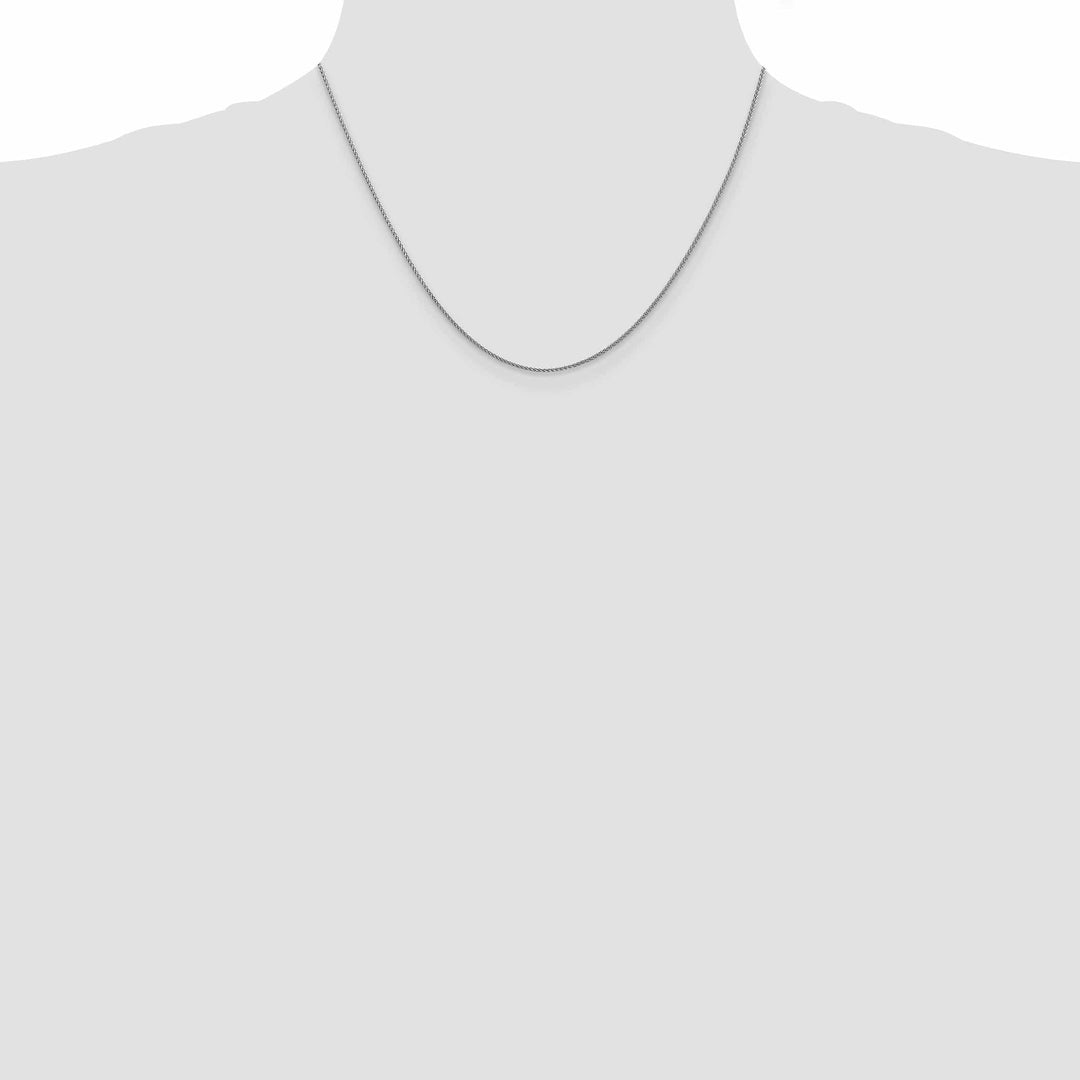 Lovely Rita's Chains 14k White Gold 1mm Sigia Pendant Wheat Chain