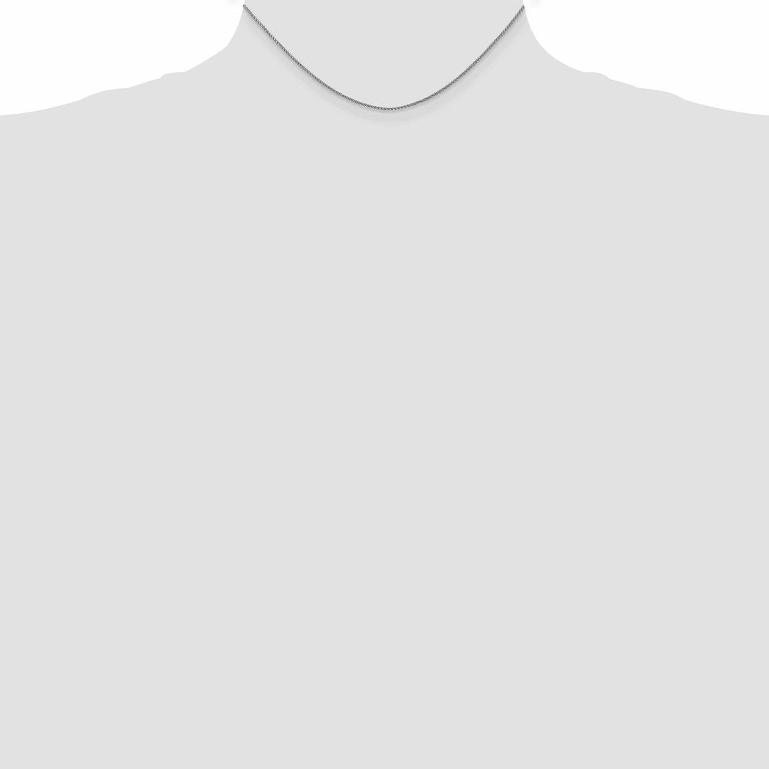 Lovely Rita's Chains 14k White Gold 1mm Sigia Pendant Wheat Chain