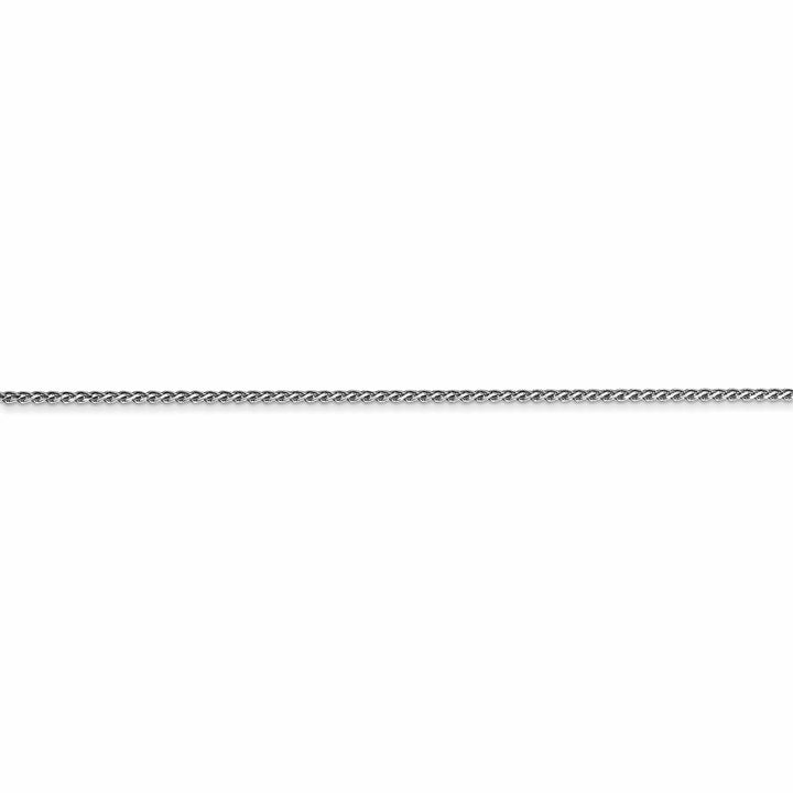 Lovely Rita's Chains 14k White Gold 1mm Sigia Pendant Wheat Chain