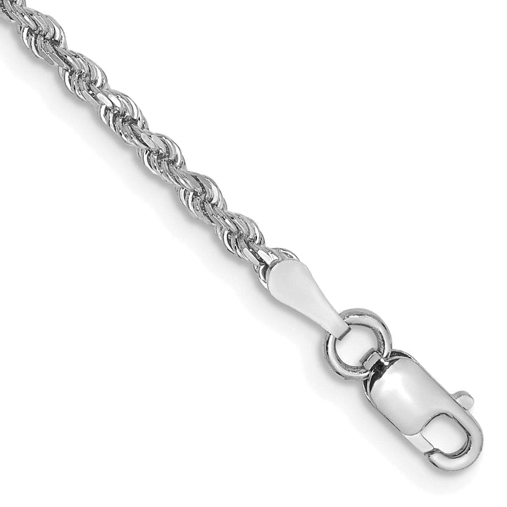 Lovely Rita's Chains 14k White Gold 2.00mm Diamond Cut Rope Chain