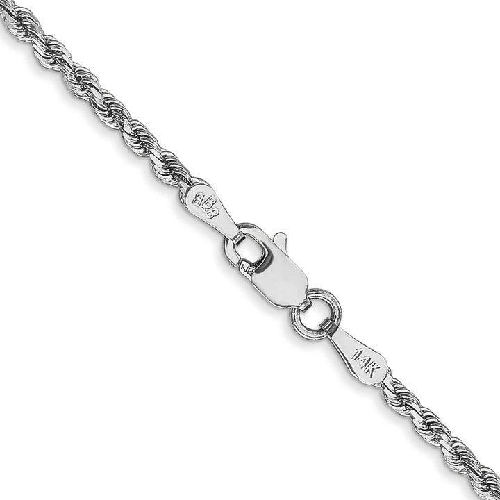 Lovely Rita's Chains 14k White Gold 2.00mm Diamond Cut Rope Chain
