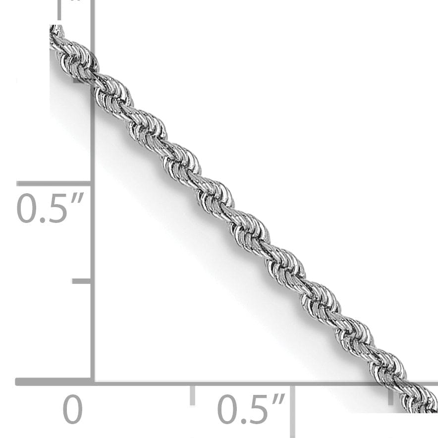 Lovely Rita's Chains 14k White Gold 2.0mm Handmade Rope Chain