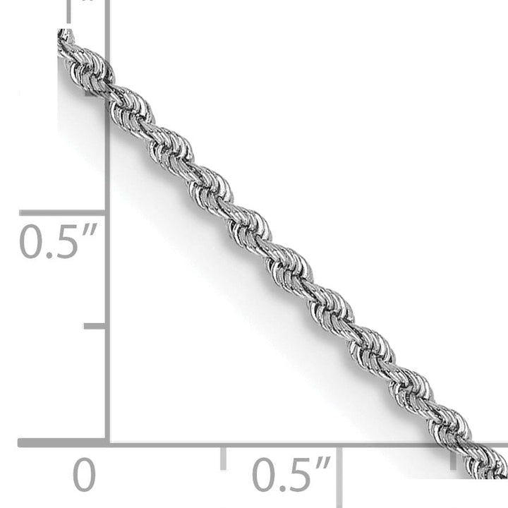 Lovely Rita's Chains 14k White Gold 2.0mm Handmade Rope Chain