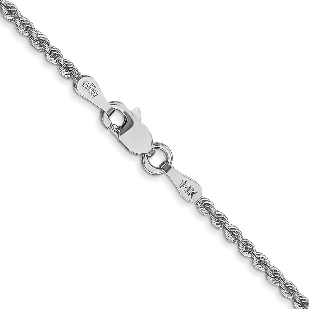 Lovely Rita's Chains 14k White Gold 2.0mm Handmade Rope Chain