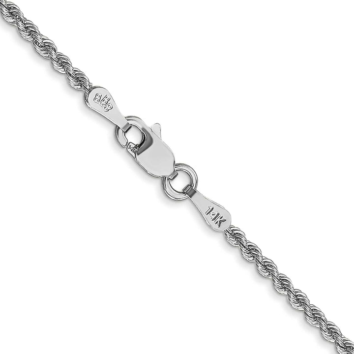 Lovely Rita's Chains 14k White Gold 2.0mm Handmade Rope Chain