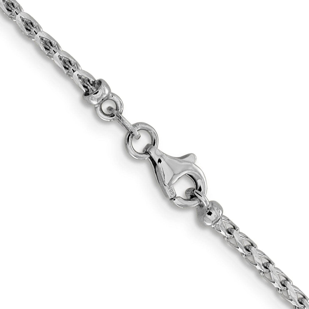 Lovely Rita's Chains 14K White Gold 2.1 mm D.C Open Franco Chain