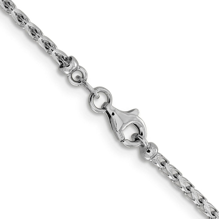 Lovely Rita's Chains 14K White Gold 2.1 mm D.C Open Franco Chain