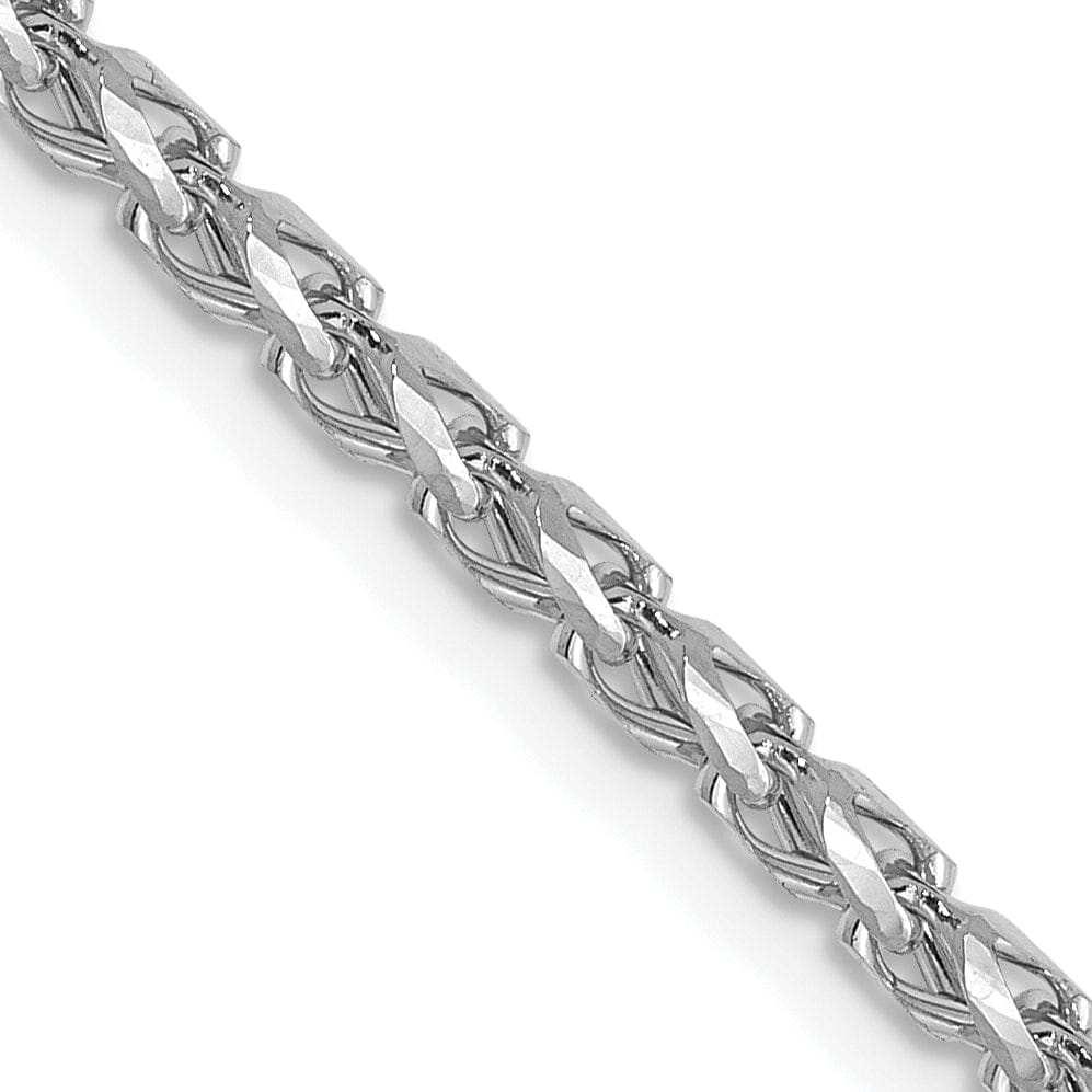 Lovely Rita's Chains 14K White Gold 2.1 mm D.C Open Franco Chain