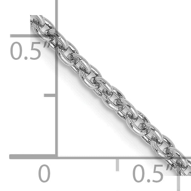 Lovely Rita's Chains 14k White Gold 2.20m Solid Polish Cable Chain