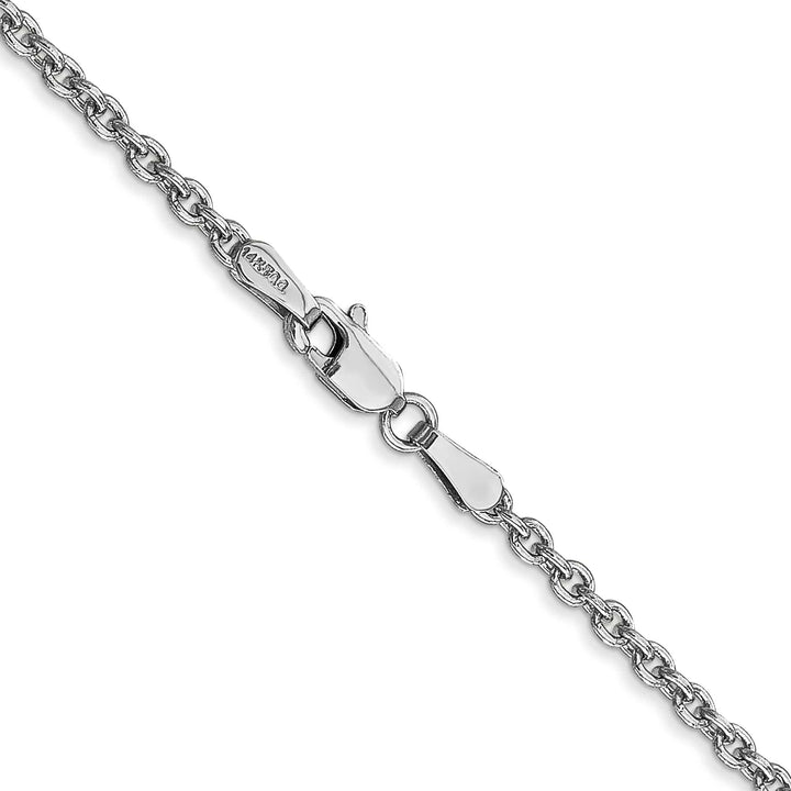 Lovely Rita's Chains 14k White Gold 2.20m Solid Polish Cable Chain