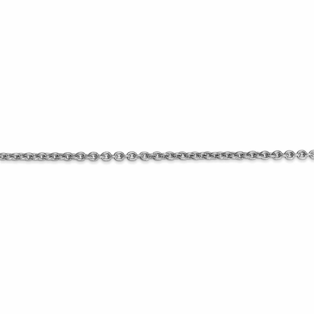 Lovely Rita's Chains 14k White Gold 2.20m Solid Polish Cable Chain