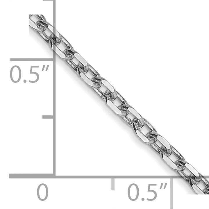 Lovely Rita's Chains 14k White Gold 2.20mm Round Link Cable Chain