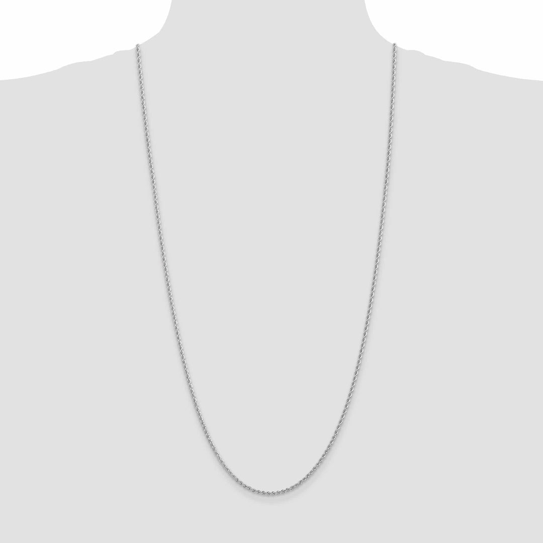 Lovely Rita's Chains 14k White Gold 2.25mm Handmade Rope Chain
