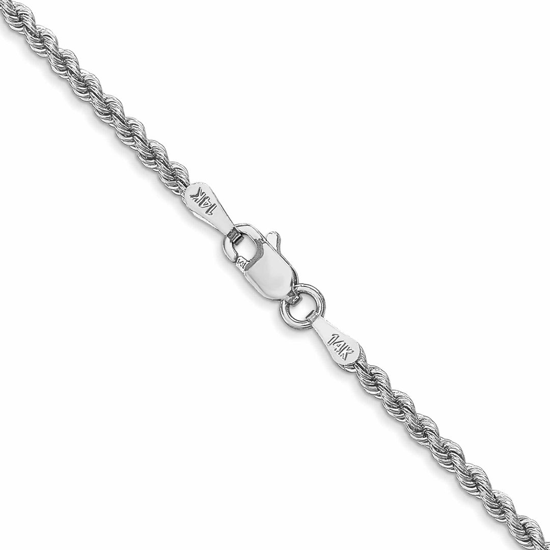 Lovely Rita's Chains 14k White Gold 2.25mm Handmade Rope Chain