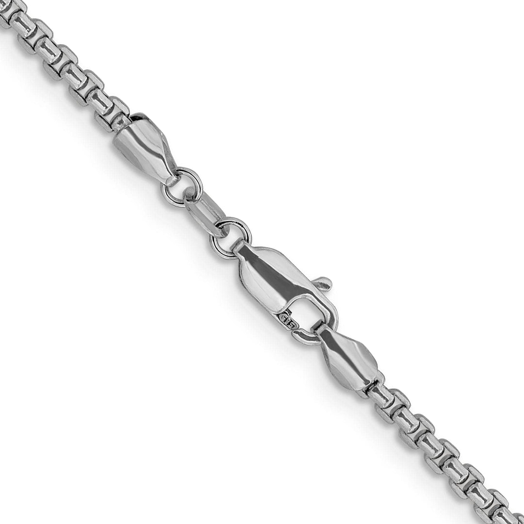 Lovely Rita's Chains 14K White Gold 2.4 mm D.C Round Box Chain