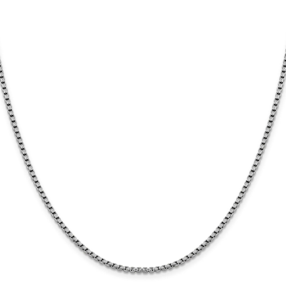 Lovely Rita's Chains 14K White Gold 2.4 mm D.C Round Box Chain