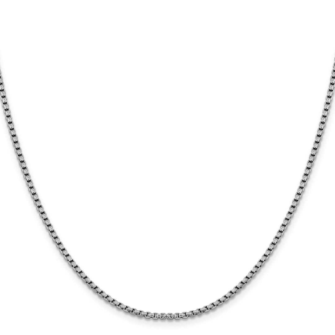 Lovely Rita's Chains 14K White Gold 2.4 mm D.C Round Box Chain
