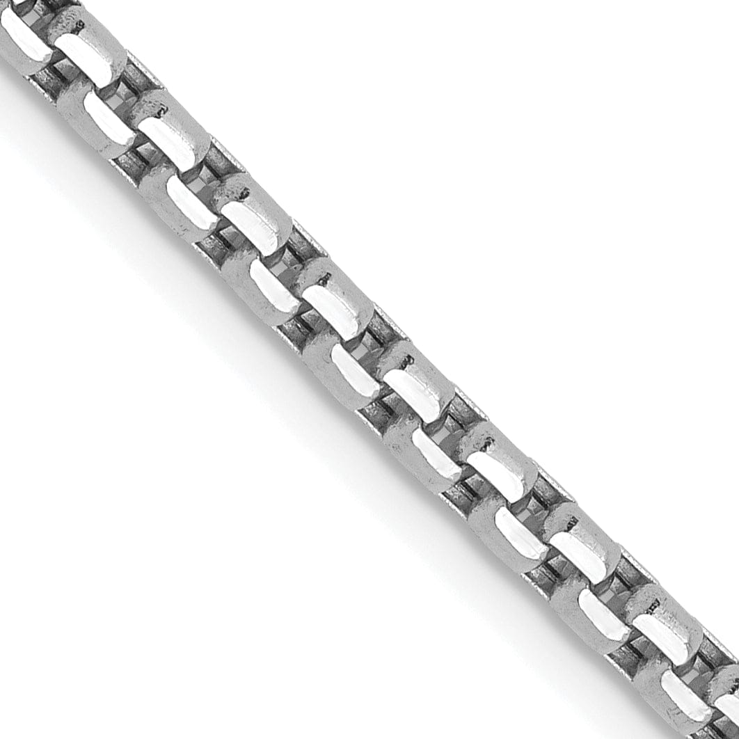 Lovely Rita's Chains 14K White Gold 2.4 mm D.C Round Box Chain