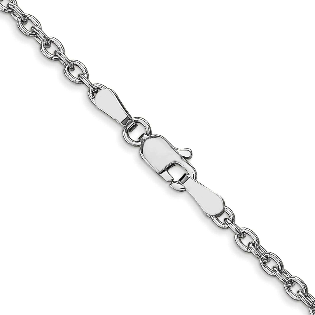 Lovely Rita's Chains 14k White Gold 2.40mm Round Link Cable Chain