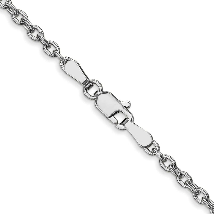 Lovely Rita's Chains 14k White Gold 2.40mm Round Link Cable Chain