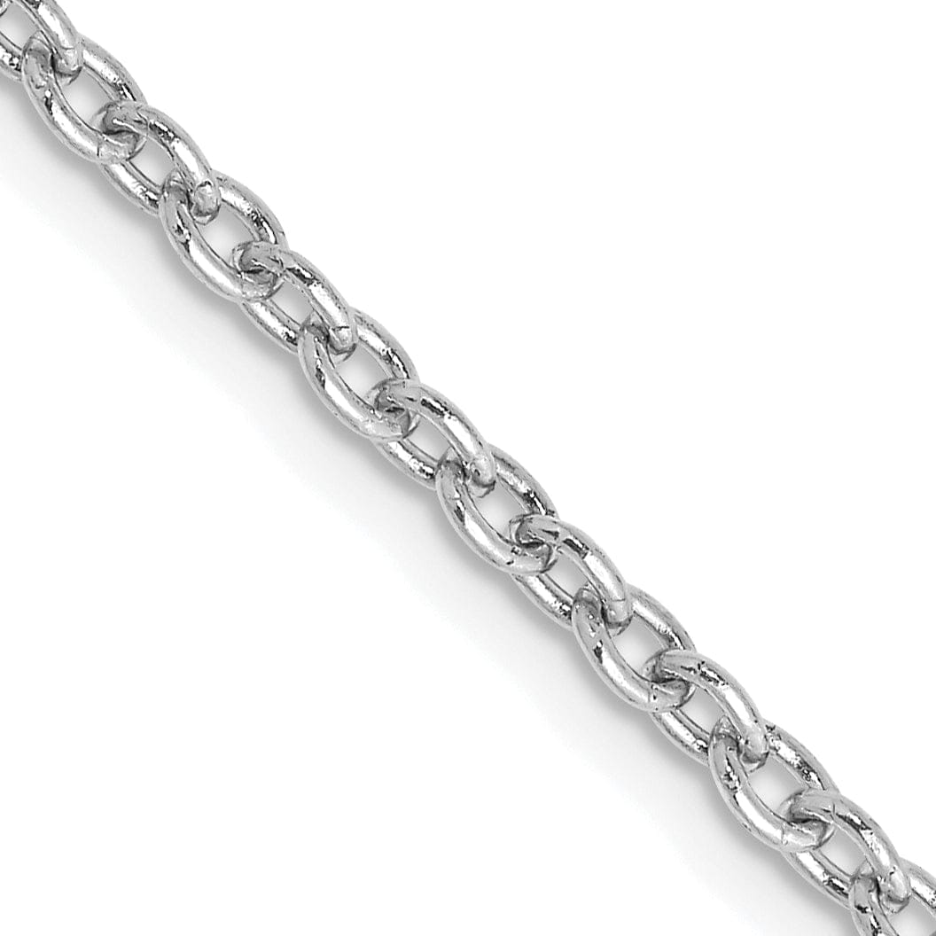 Lovely Rita's Chains 14k White Gold 2.40mm Round Link Cable Chain
