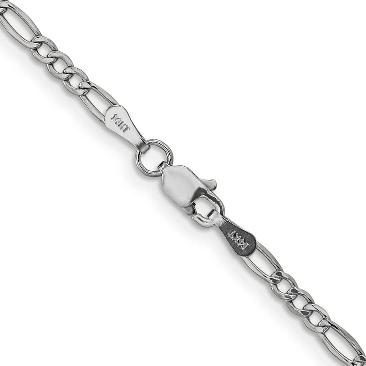 Lovely Rita's Chains 14k White Gold 2.50-mm Semi Solid Figaro Chain