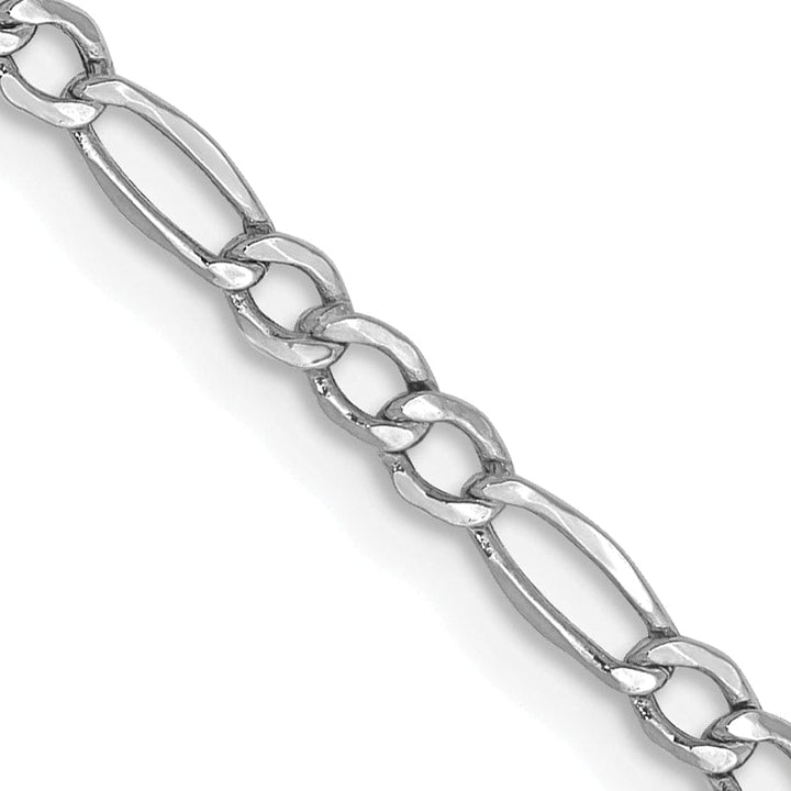 Lovely Rita's Chains 14k White Gold 2.50-mm Semi Solid Figaro Chain
