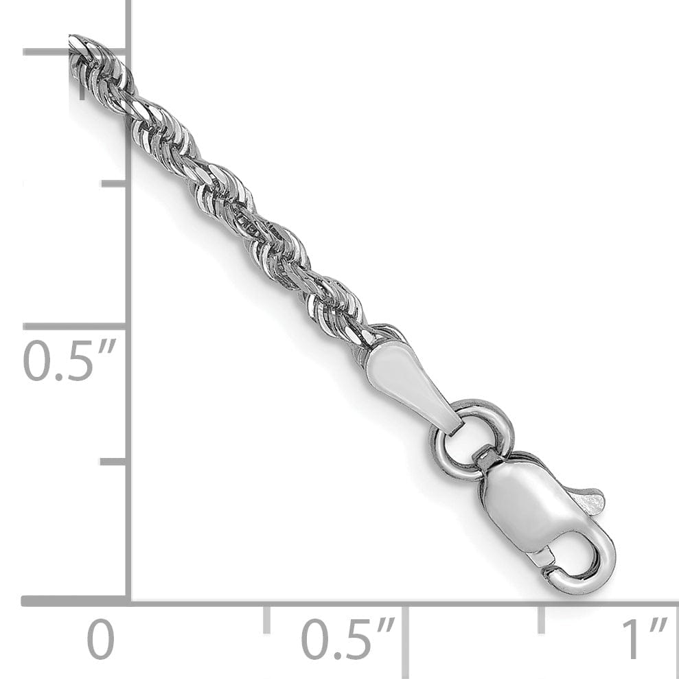 Lovely Rita's Chains 14K White Gold 2.50mm D.C Rope Chain
