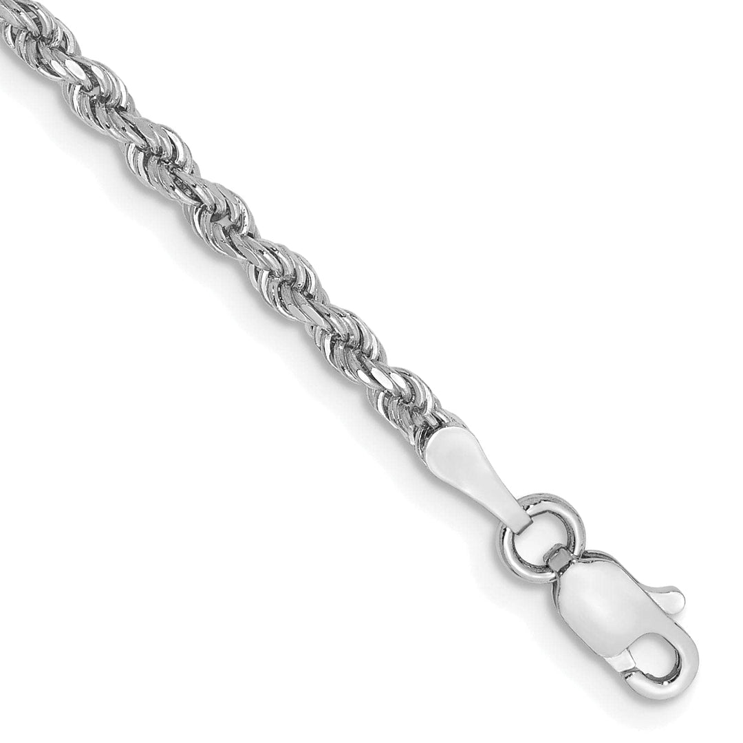 Lovely Rita's Chains 14k White Gold 2.50mm Diamond Cut Rope Chain