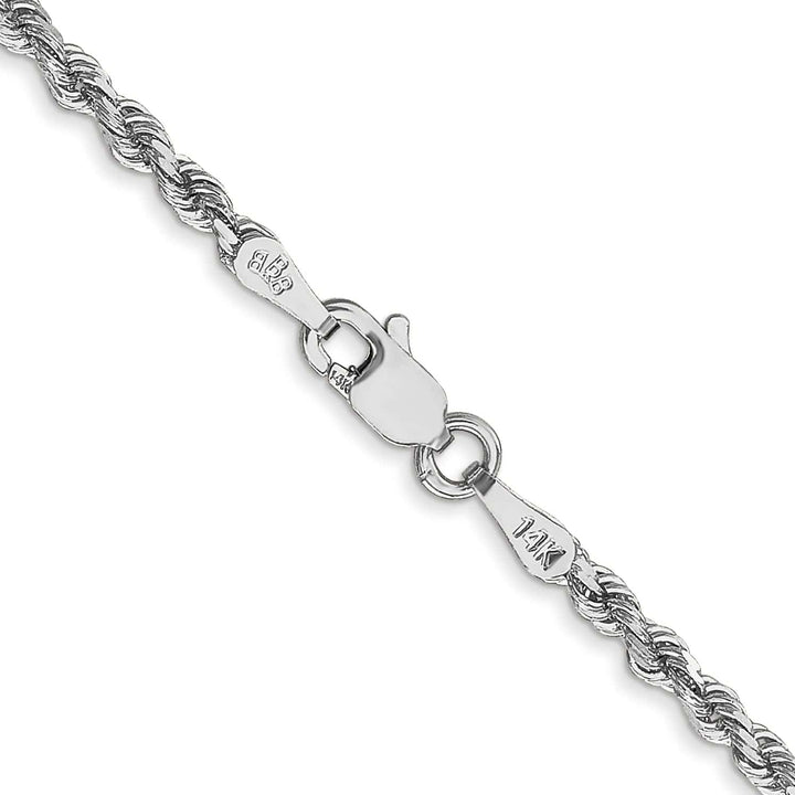 Lovely Rita's Chains 14k White Gold 2.50mm Diamond Cut Rope Chain