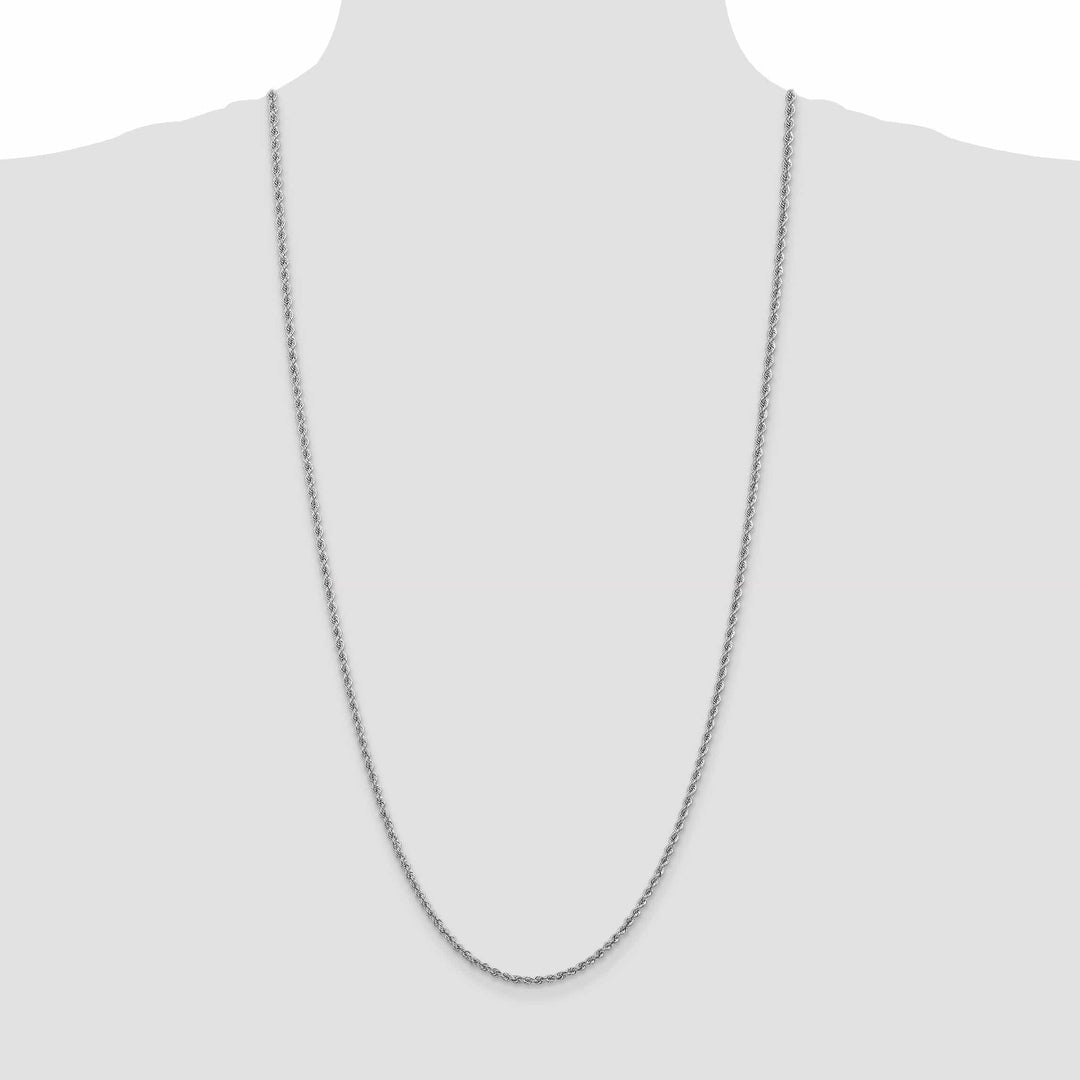 Lovely Rita's Chains 14k White Gold 2.50mm Handmade Rope Chain