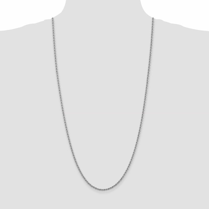 Lovely Rita's Chains 14k White Gold 2.50mm Handmade Rope Chain