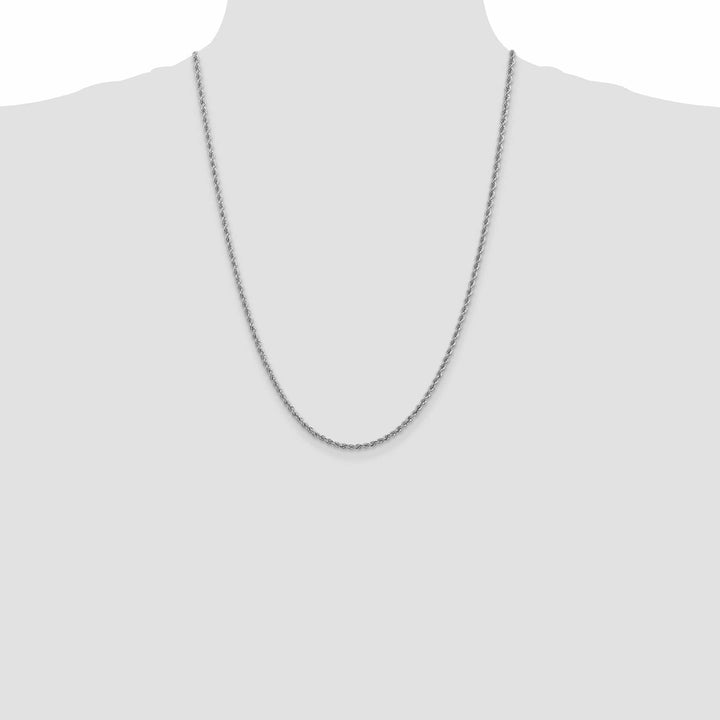 Lovely Rita's Chains 14k White Gold 2.50mm Handmade Rope Chain