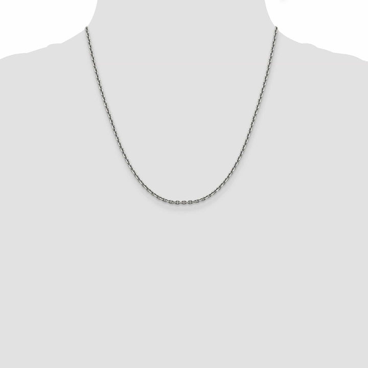 Lovely Rita's Chains 14k White Gold 2.50mm Solid D.C Cable Chain
