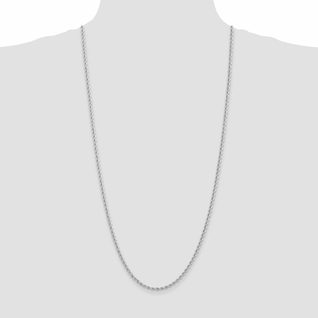 Lovely Rita's Chains 14K White Gold 2.75mm Handmade Rope Chain