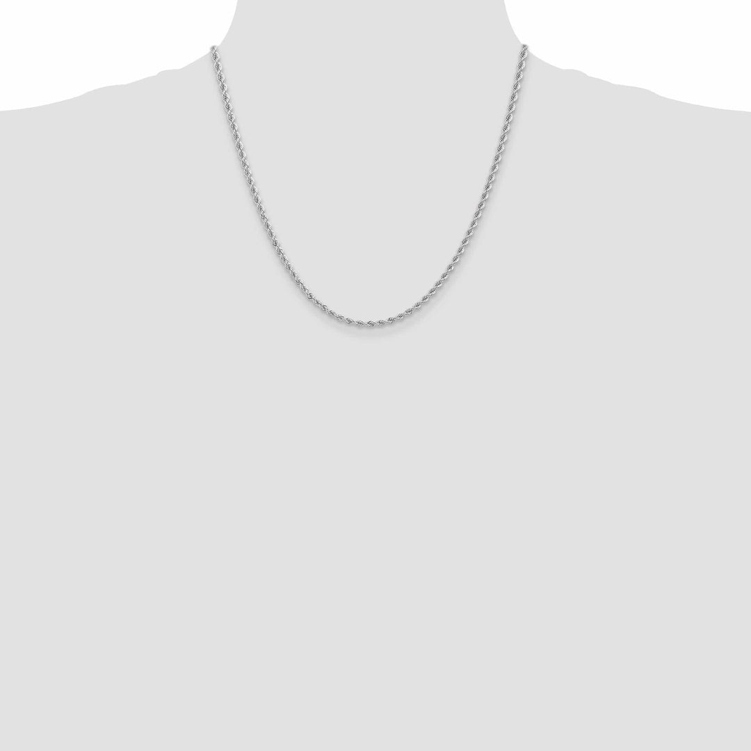 Lovely Rita's Chains 14K White Gold 2.75mm Handmade Rope Chain