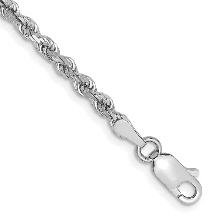 Lovely Rita's Chains 14k White Gold 2.90mm Diamond Cut Rope Chain