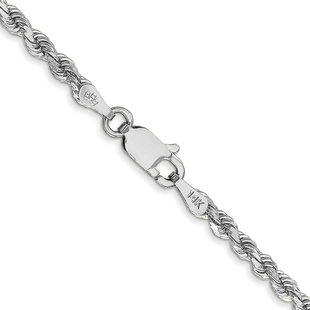 Lovely Rita's Chains 14k White Gold 2.90mm Diamond Cut Rope Chain