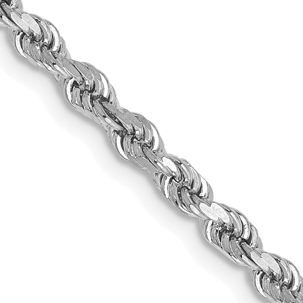 Lovely Rita's Chains 14k White Gold 2.90mm Diamond Cut Rope Chain