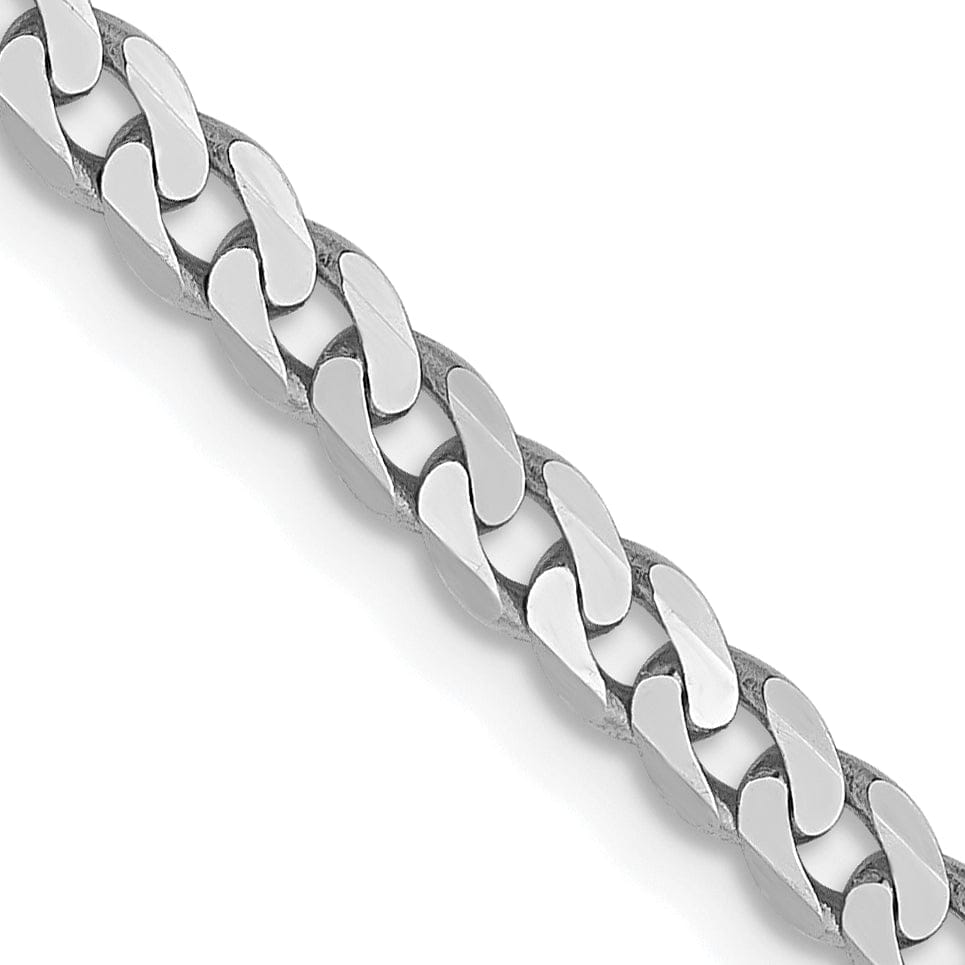 Lovely Rita's Chains 14k White Gold 2.9mm Flat Beveled Curb Chain