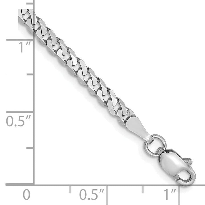 Lovely Rita's Chains 14k White Gold 2.9mm Flat Curb Chain