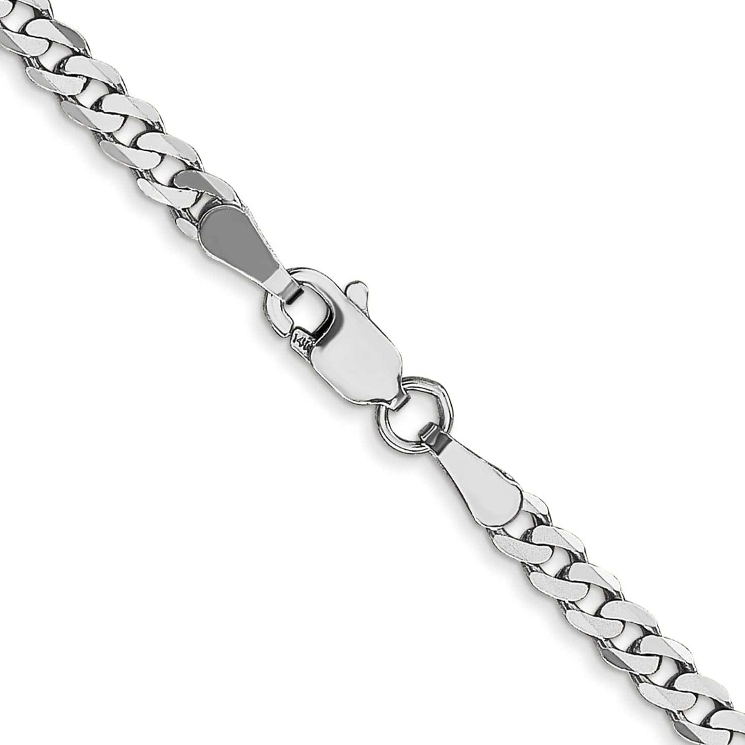 Lovely Rita's Chains 14k White Gold 2.9mm Flat Curb Chain