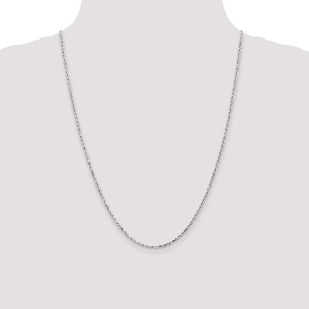 Lovely Rita's Chains 14K White Gold 2mm Diamond Cut Rope Chain